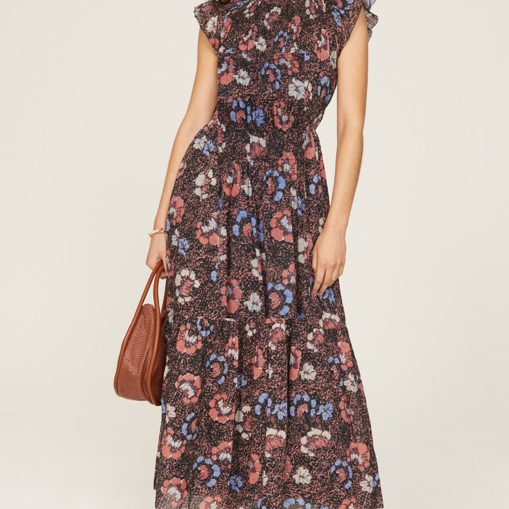 Cleobella Floral Maxi Dress - Black, Red, Blue - Picture 2 of 6